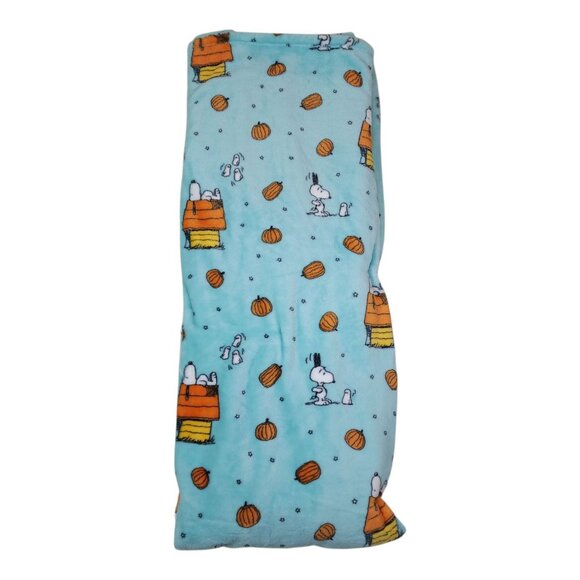 Peanuts Snoopy Pet Plush Throw Blanket Pumpkins Fall Ghosts Halloween Berkshire - Picture 8 of 9